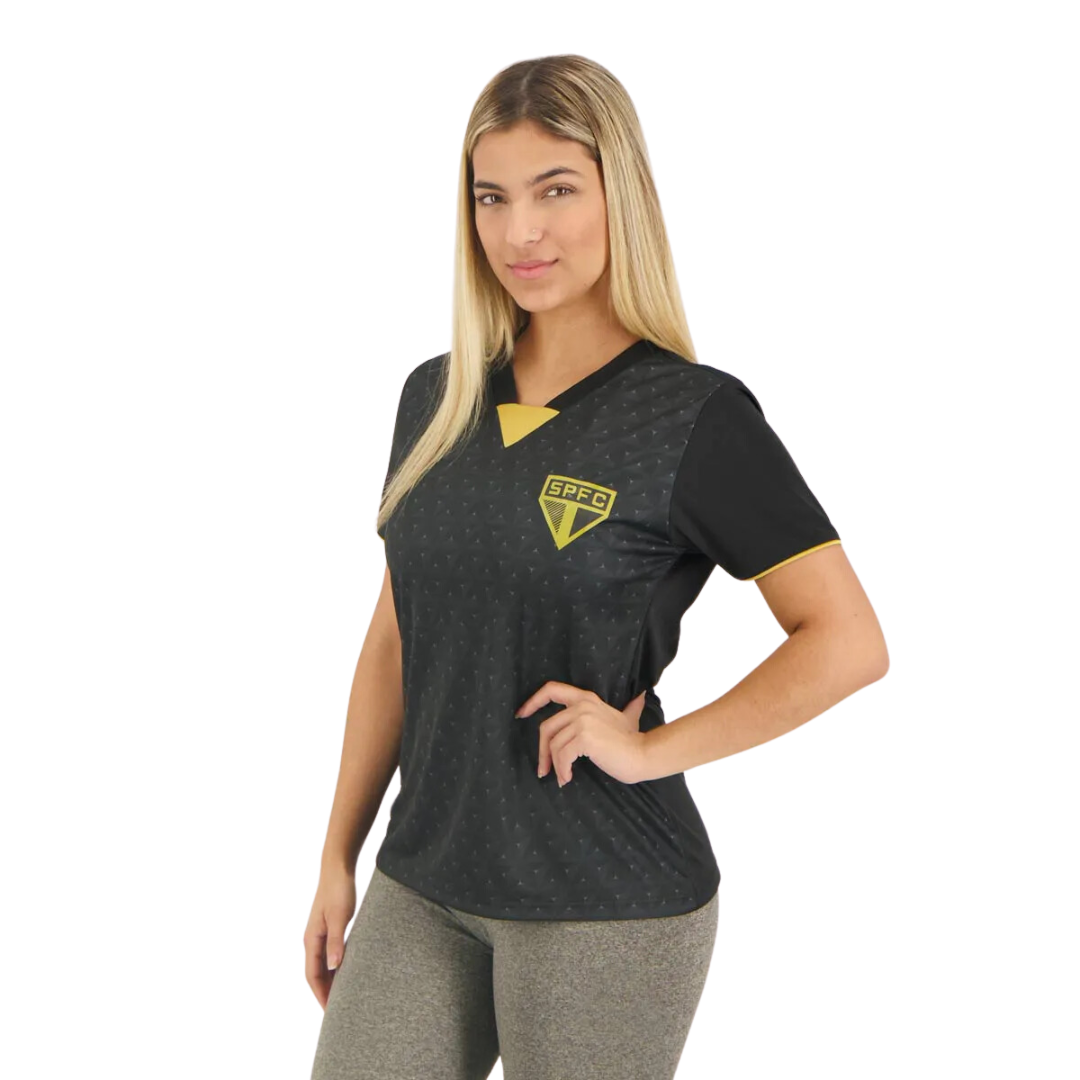 Camisa São Paulo Roleplay Feminina Preta