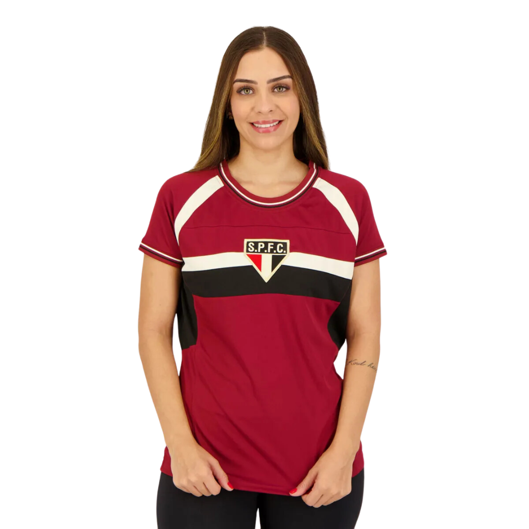 Camisa São Paulo Insertss Feminina Bordô