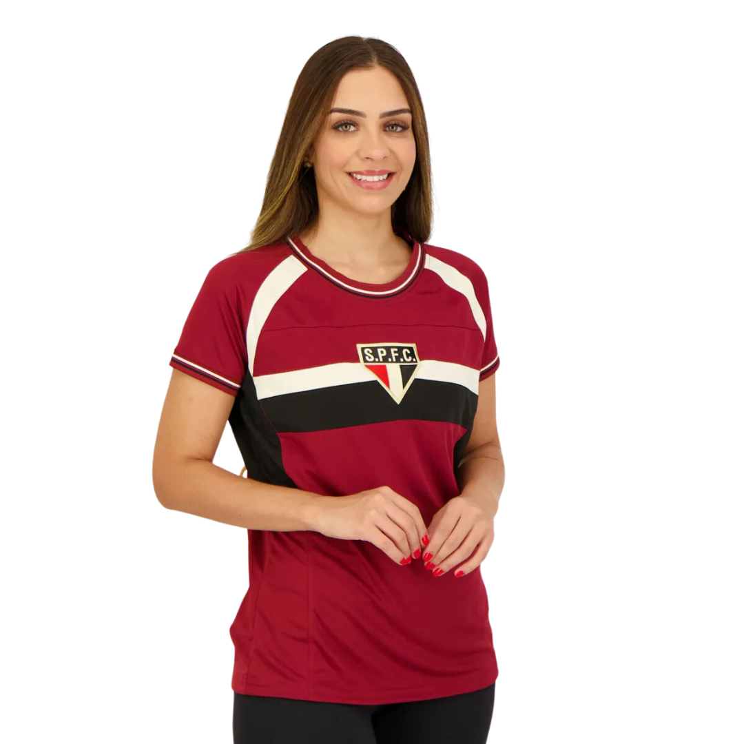 Camisa São Paulo Insertss Feminina Bordô